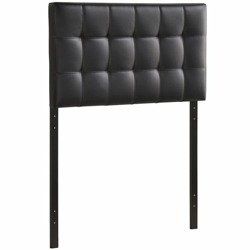 Best Sale ⌛ Rosebery Kids Twin Vinyl Tufted Panel Headboard In Black ⌛