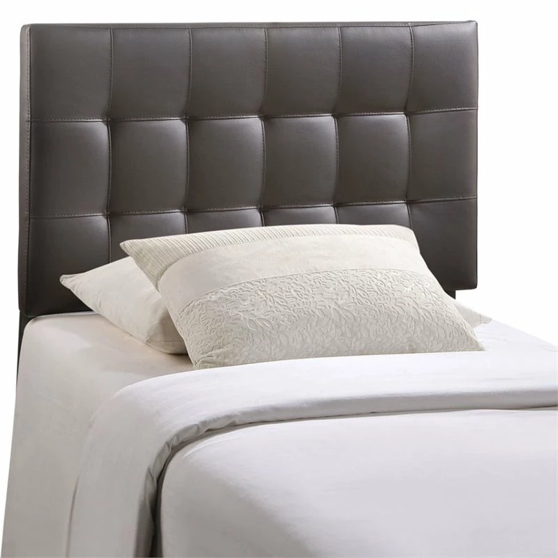 Best Sale ๐ Rosebery Kids Twin Vinyl Tufted Panel Headboard In Brown ๐ฏ - Image 3