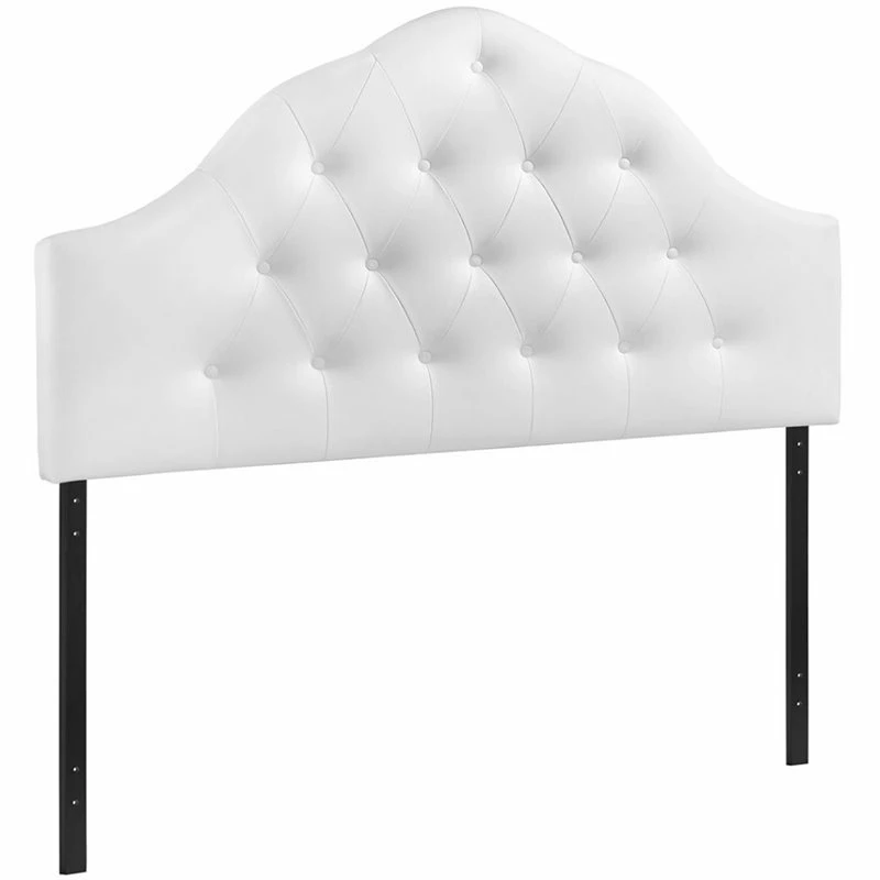 Outlet โญ Hawthorne Collections Hawthorne Collection Full Vinyl Tufted Panel Headboard In White ๐ฅ