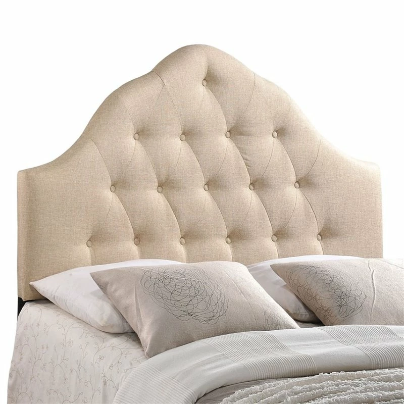 Deals 🔥 Hawthorne Collections Hawthorne Collection King Tufted Panel Headboard In Beige 🔔 - Image 2