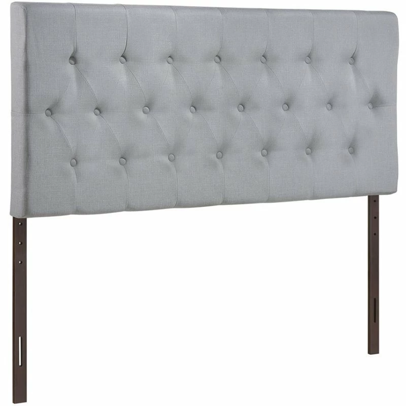 Best Sale 🤩 Hawthorne Collections Hawthorne Collection Queen Tufted Panel Headboard In Sky Gray ❤️