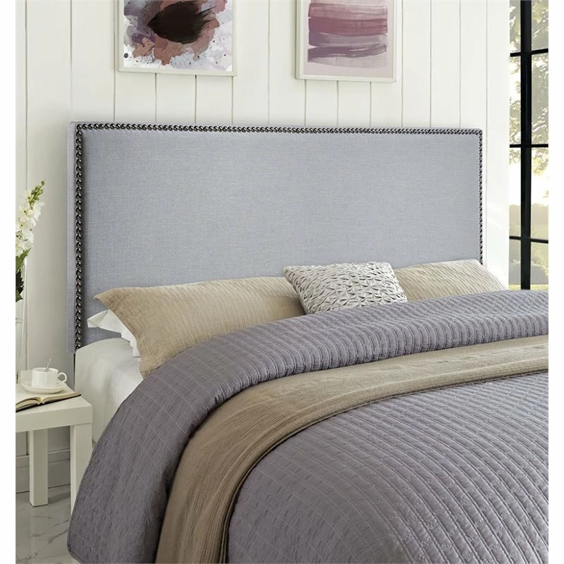 Coupon 🔔 Hawthorne Collections Hawthorne Collection Upholstered Queen Panel Headboard In Sky Gray 🤩 - Image 4