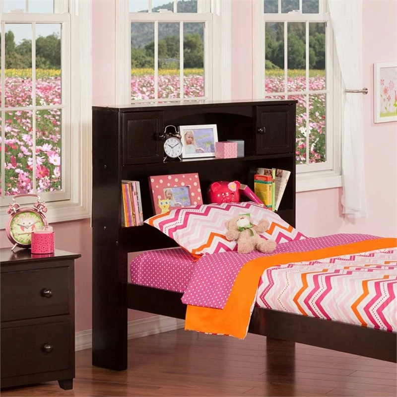 Discount ๐ Leo & Lacey Twin Bookcase Headboard In Espresso ๐ - Image 2