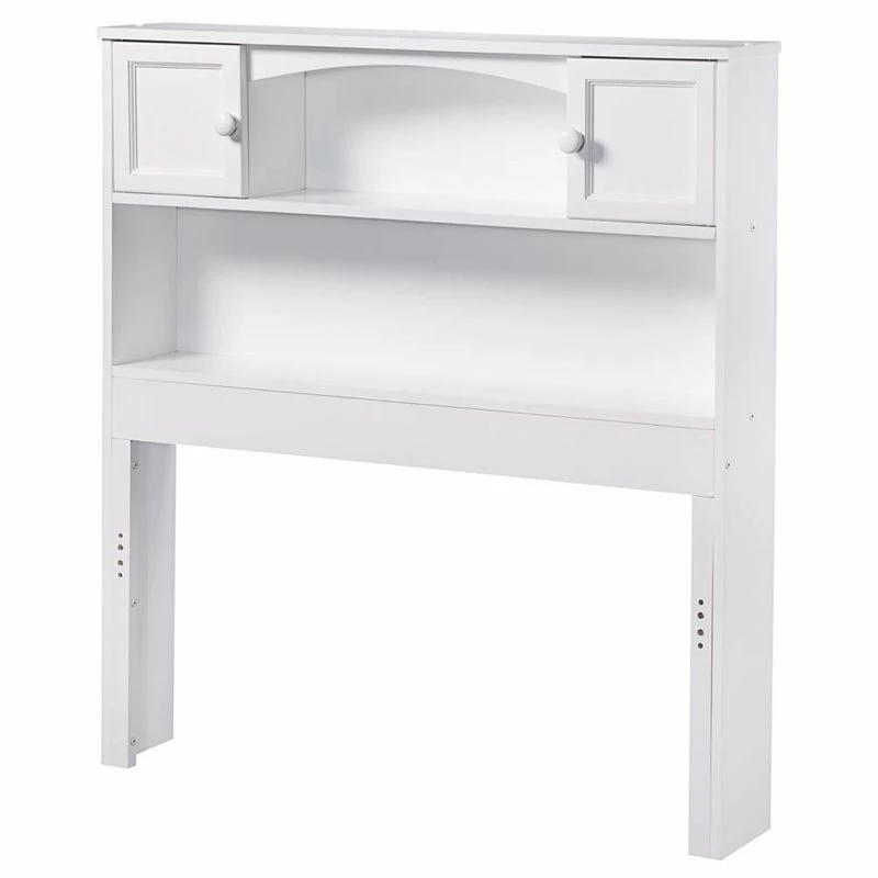 Buy 🤩 Leo & Lacey Twin Bookcase Headboard In White 👏