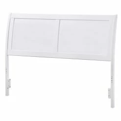 Outlet ⌛ Leo & Lacey Full Sleigh Headboard In White 🎁