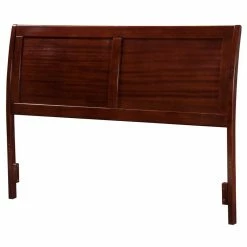 Outlet 🛒 Leo & Lacey Full Sleigh Headboard In Walnut 🎉