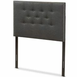 Flash Sale 🎁 Baxton Studio Windsor Tufted Twin Panel Headboard In Dark Gray ⌛