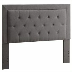 Budget โ Riverbay Furniture Full Queen Tufted Panel Headboard In Gray โญ