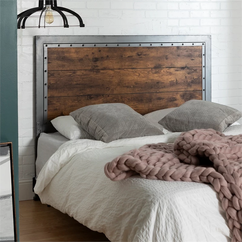 Promo ๐ Pemberly Row Queen Metal Panel Headboard In Brown ๐ - Image 4