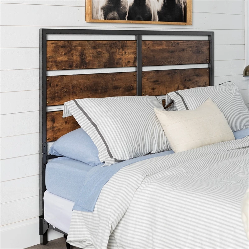 Best deal 🎁 Pemberly Row Queen Metal Panel Headboard In Brown 🌟 - Image 5