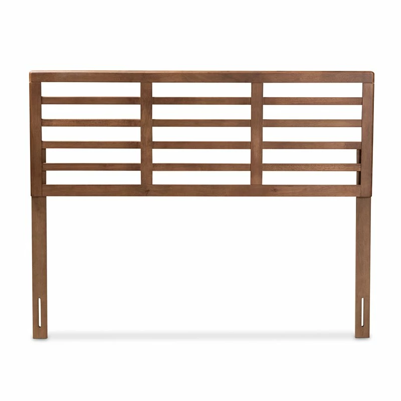 Promo ๐ Baxton Studio Salome Mid-Century Wood Slat Full Headboard In Walnut Brown ๐ - Image 2