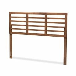 Budget ⌛ Baxton Studio Salome Mid-Century Wood Slat Queen Headboard In Walnut Brown 😀