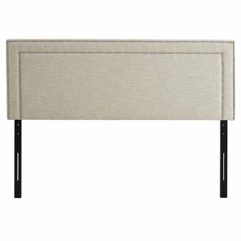 Best Pirce 🛒 Modway Jessamine Upholstered Queen Panel Headboard In Beige 🎉 - Image 3