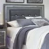 Buy 👍 Ashley Furniture Lodanna Tufted Full Queen LED Panel Headboard In Gray 🎁