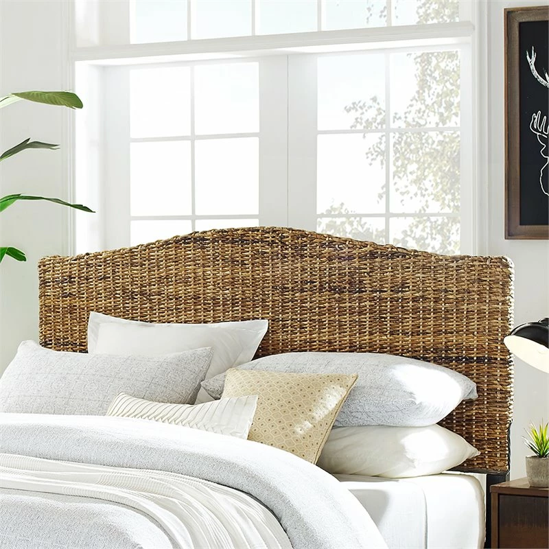 Brand new 🥰 Crosley Furniture Crosley Serena Coastal Wood Brown Queen Banana Leaf Panel Headboard 🌟 - Image 2