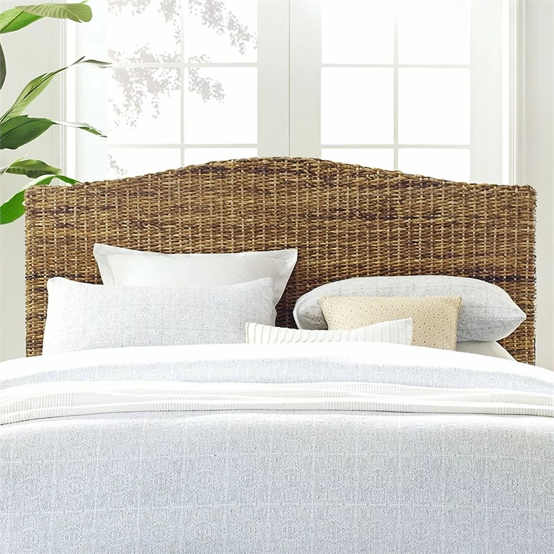 Brand new 🥰 Crosley Furniture Crosley Serena Coastal Wood Brown Queen Banana Leaf Panel Headboard 🌟 - Image 4