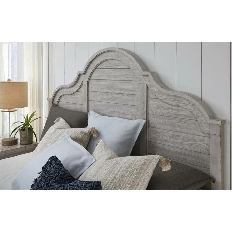 Best deal ❤️ Legacy Classic Furniture Belhaven Queen Arched Panel Headboard In Weathered Plank Finish Wood 😀 - Image 2