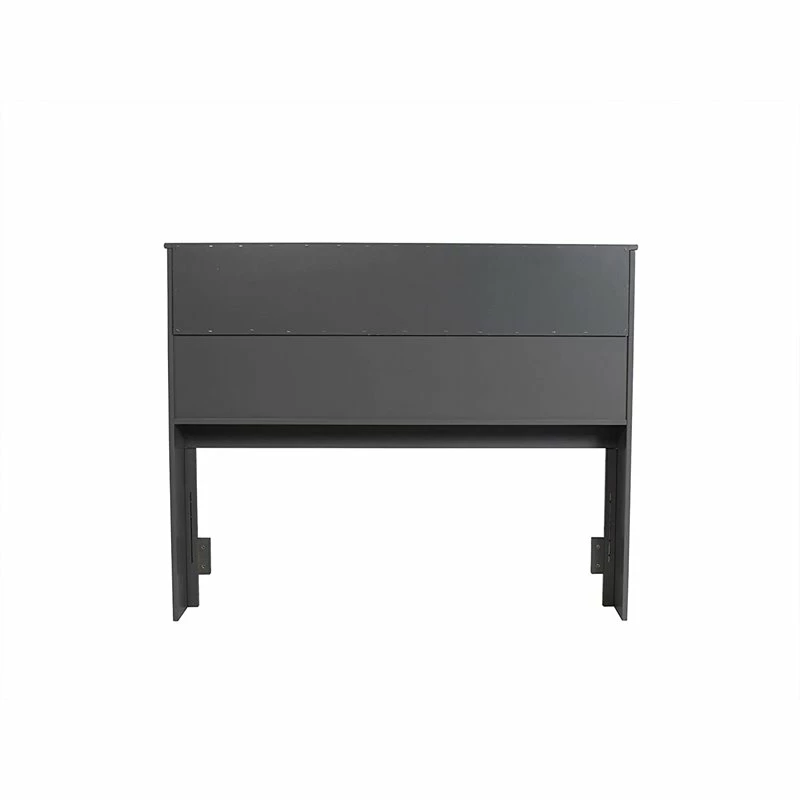 Outlet 🔔 Bowery Hill Solid Wood Bookcase Full Headboard In Gray 😉 - Image 5