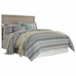 New 🛒 Ashley Furniture Signature Design By Ashley Culverbach Full Queen Panel Headboard In Gray ⌛