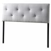 Flash Sale 🎉 Pemberly Row Faux Leather Tufted Full Panel Headboard In White ✔️