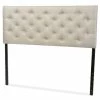 Hot Sale ❤️ Pemberly Row Tufted Queen Panel Headboard In Light Beige 🧨