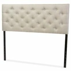 Hot Sale โค๏ธ Pemberly Row Tufted Queen Panel Headboard In Light Beige ๐งจ