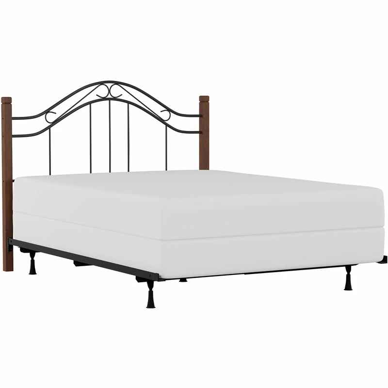 Best Pirce 😍 Hillsdale Matson Full Queen Spindle Headboard With Rails In Cherry And Black 🎁