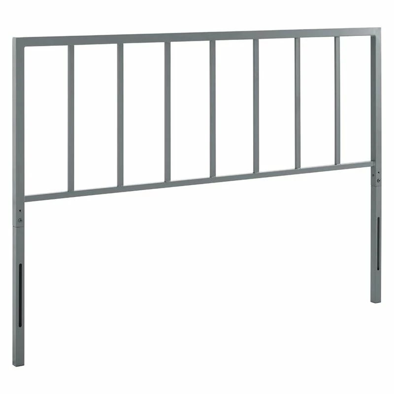 Discount ๐คฉ Modway Tatum Contemporary Modern Full Metal Spindle Headboard In Gray ๐