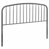 Outlet 👏 Modway Nova Modern Farmhouse King Metal Spindle Headboard In Gray 🧨
