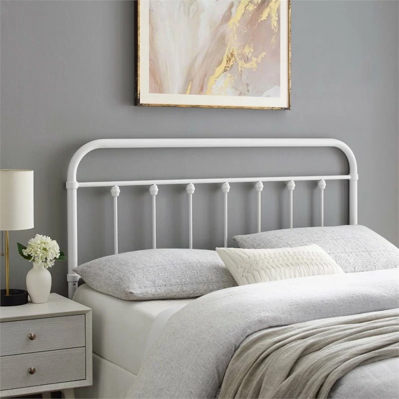 Best deal 🌟 Modway Sage Modern Farmhouse King Metal Spindle Headboard In White 💯 - Image 2