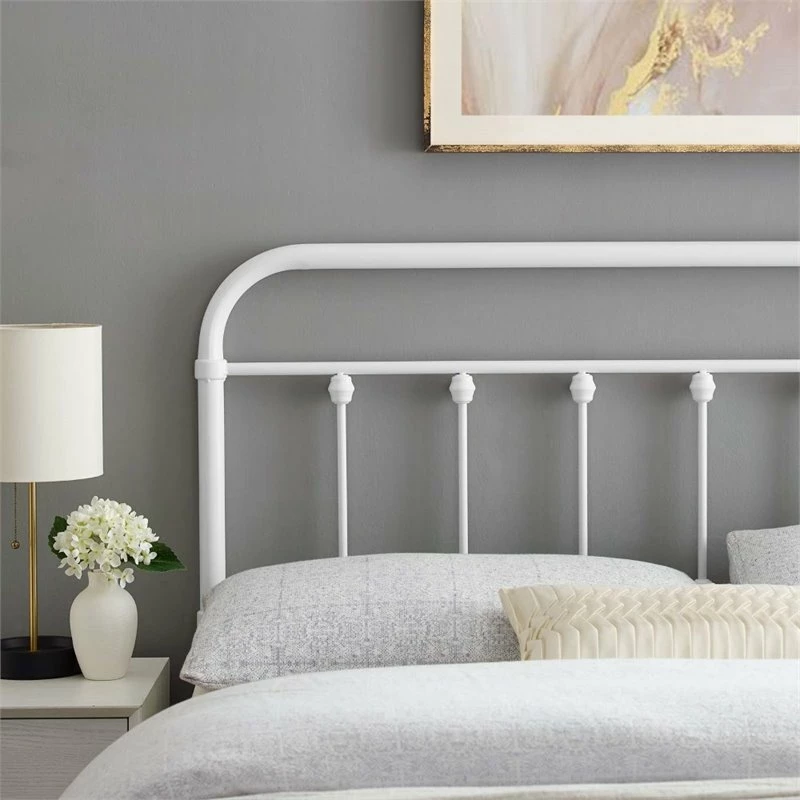 Best deal 🌟 Modway Sage Modern Farmhouse King Metal Spindle Headboard In White 💯 - Image 4
