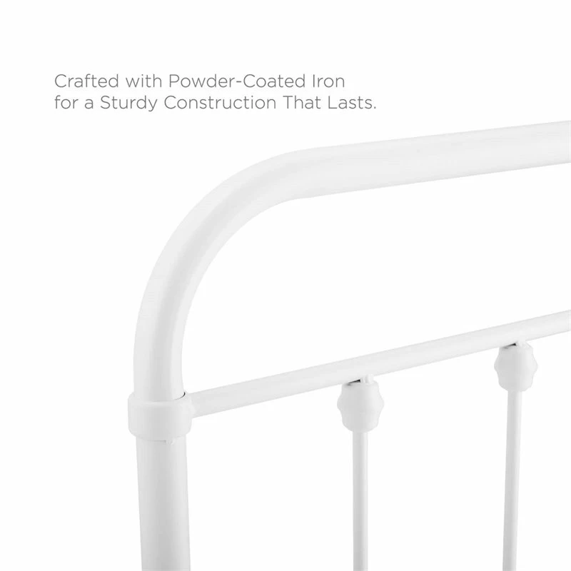 Best deal 🌟 Modway Sage Modern Farmhouse King Metal Spindle Headboard In White 💯 - Image 6