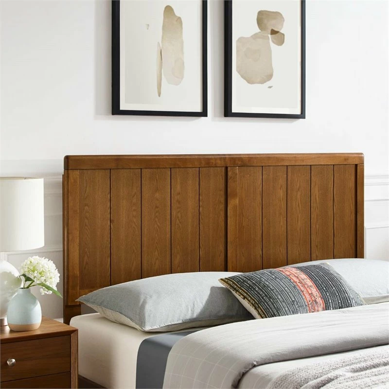 Best reviews of ๐ฅฐ Modway Robbie Twin Wooden Panel Headboard In Walnut โจ - Image 2
