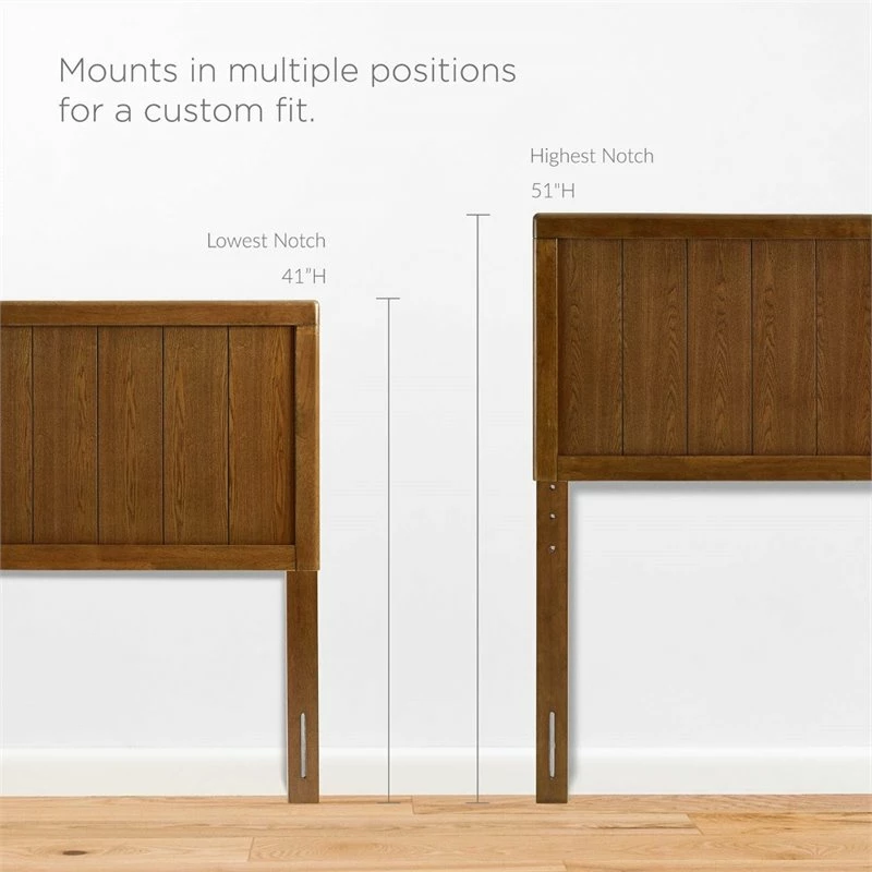 Best reviews of ๐ฅฐ Modway Robbie Twin Wooden Panel Headboard In Walnut โจ - Image 7