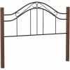 Wholesale 🔥 Hillsdale Matson Full Queen Metal Poster Spindle Headboard In Cherry And Black 🎉