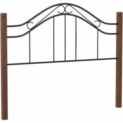 Wholesale 🔥 Hillsdale Matson Full Queen Metal Poster Spindle Headboard In Cherry And Black 🎉