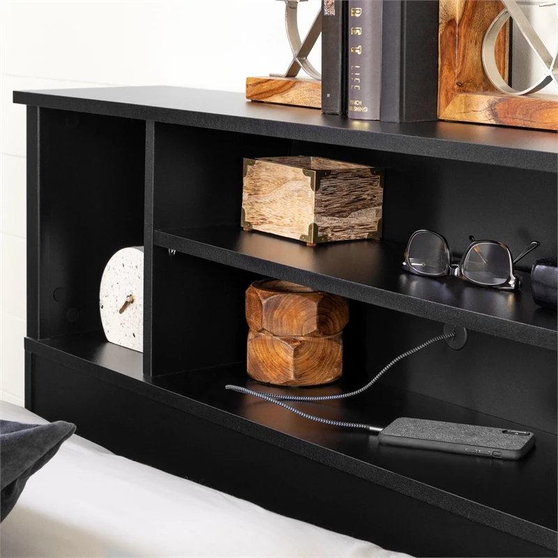Brand new 💯 South Shore Breakwater Full/Queen Bookcase Headboard In Black 👍 - Image 10