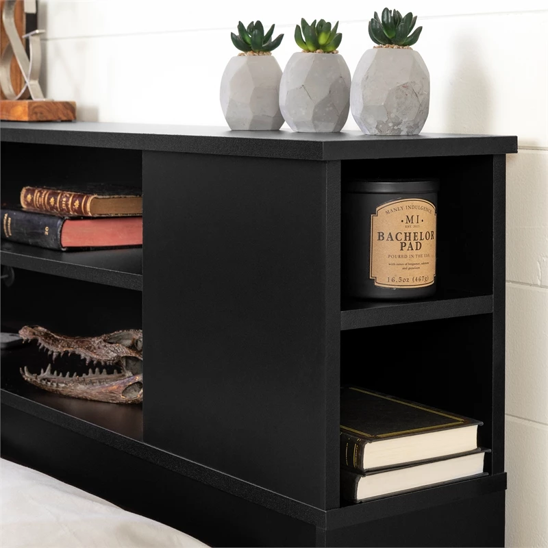 Brand new 💯 South Shore Breakwater Full/Queen Bookcase Headboard In Black 👍 - Image 4