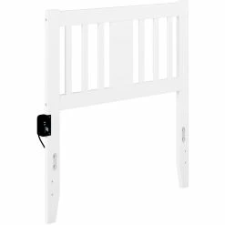 Buy ๐ AFI Tahoe Twin Spindle Headboard With USB Turbo Charger In White ๐