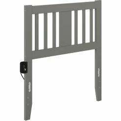 Flash Sale 🎉 AFI Tahoe Twin Spindle Headboard With USB Turbo Charger In Gray 😀