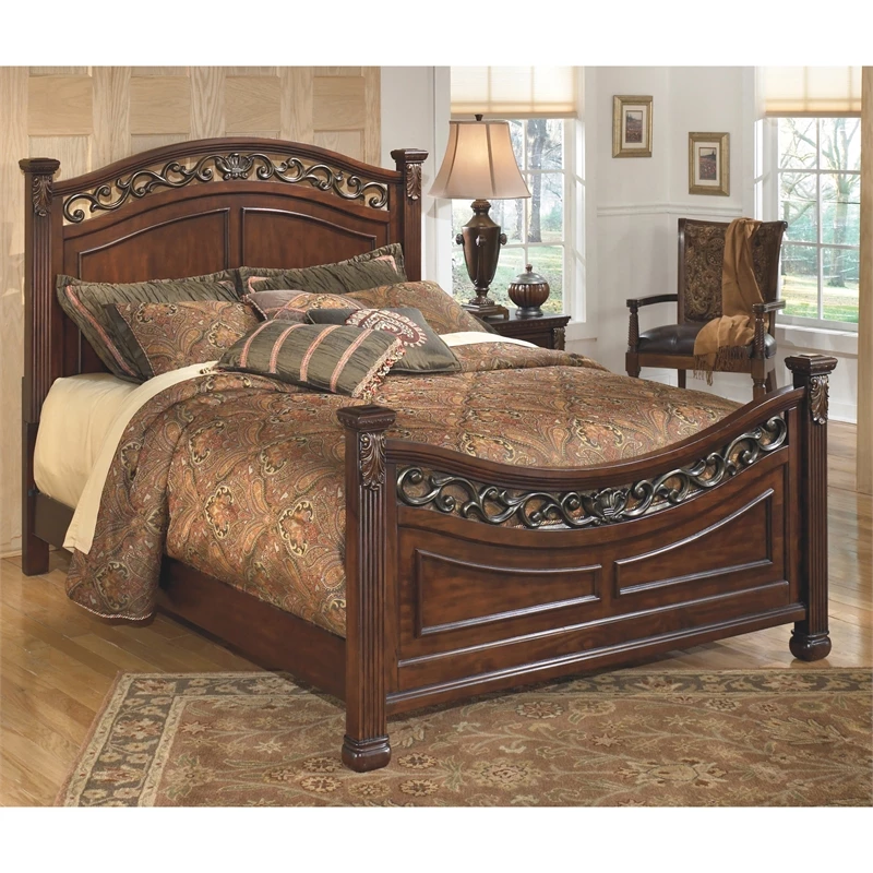 Wholesale 🥰 Ashley Furniture Signature Design By Ashley Leahlyn Panel Queen Headboard In Brown 🔥 - Image 3