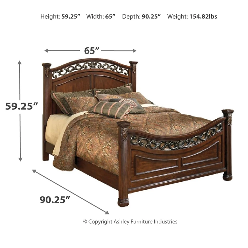 Wholesale 🥰 Ashley Furniture Signature Design By Ashley Leahlyn Panel Queen Headboard In Brown 🔥 - Image 4