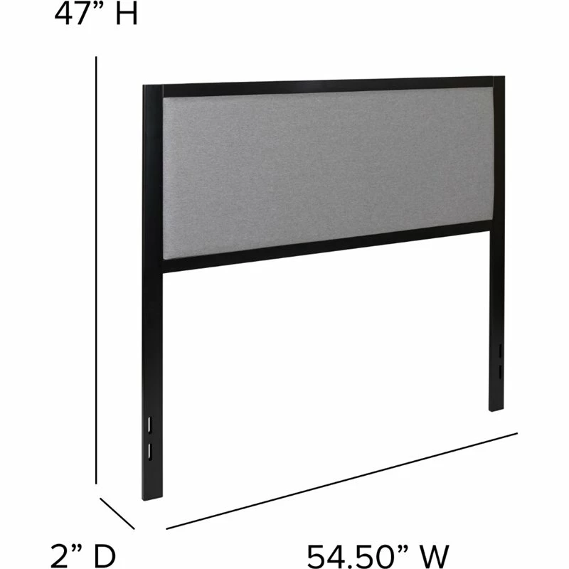 Best reviews of 🥰 Flash Furniture Fabric Upholstered Full Metal Panel Headboard In Light Gray 👏 - Image 8