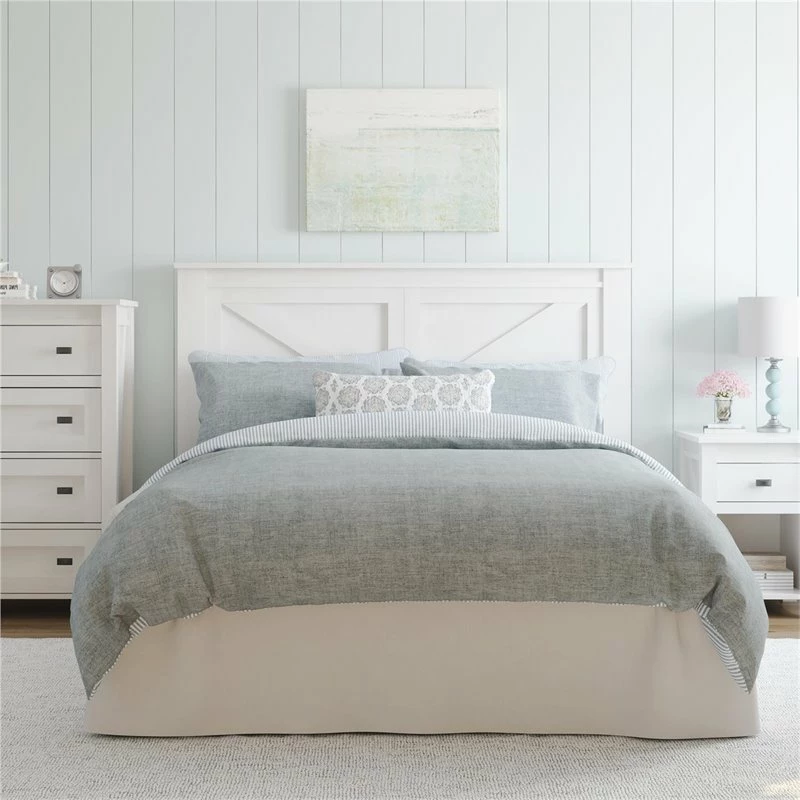 Budget ⭐ Bowery Hill Wooden Queen Panel Headboard In Ivory Oak 😉 - Image 3