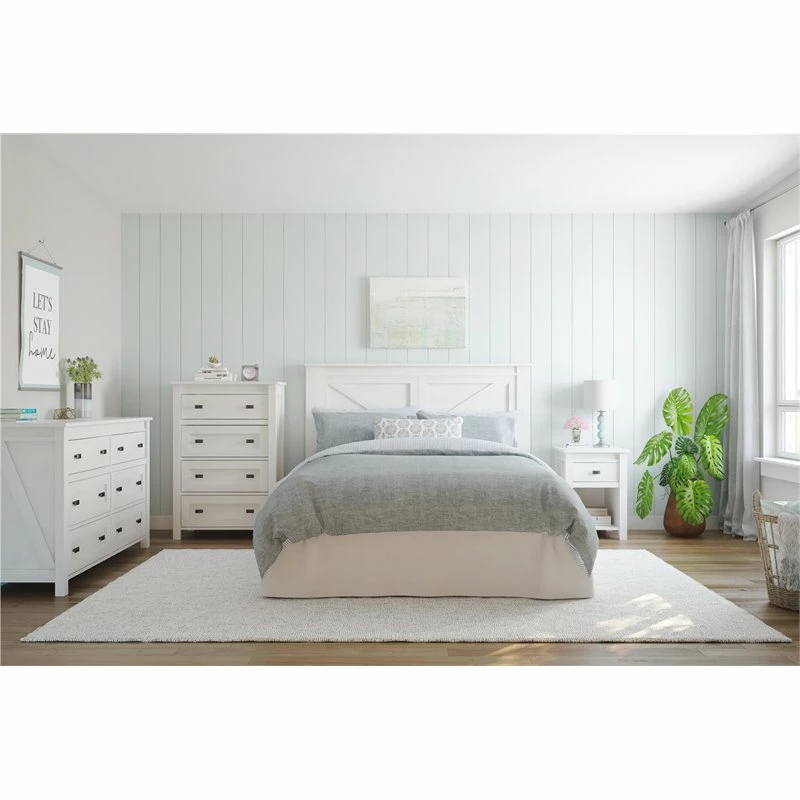 Budget ⭐ Bowery Hill Wooden Queen Panel Headboard In Ivory Oak 😉 - Image 4