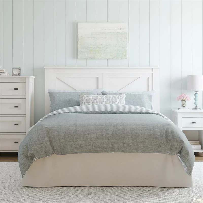 Budget ⭐ Bowery Hill Wooden Queen Panel Headboard In Ivory Oak 😉 - Image 2