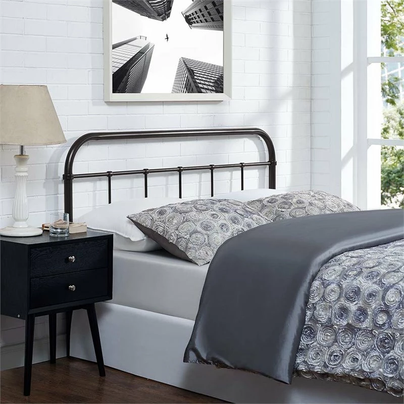 Hot Sale 🤩 Allora Queen Metal Spindle Headboard In Brown 🥰 - Image 2