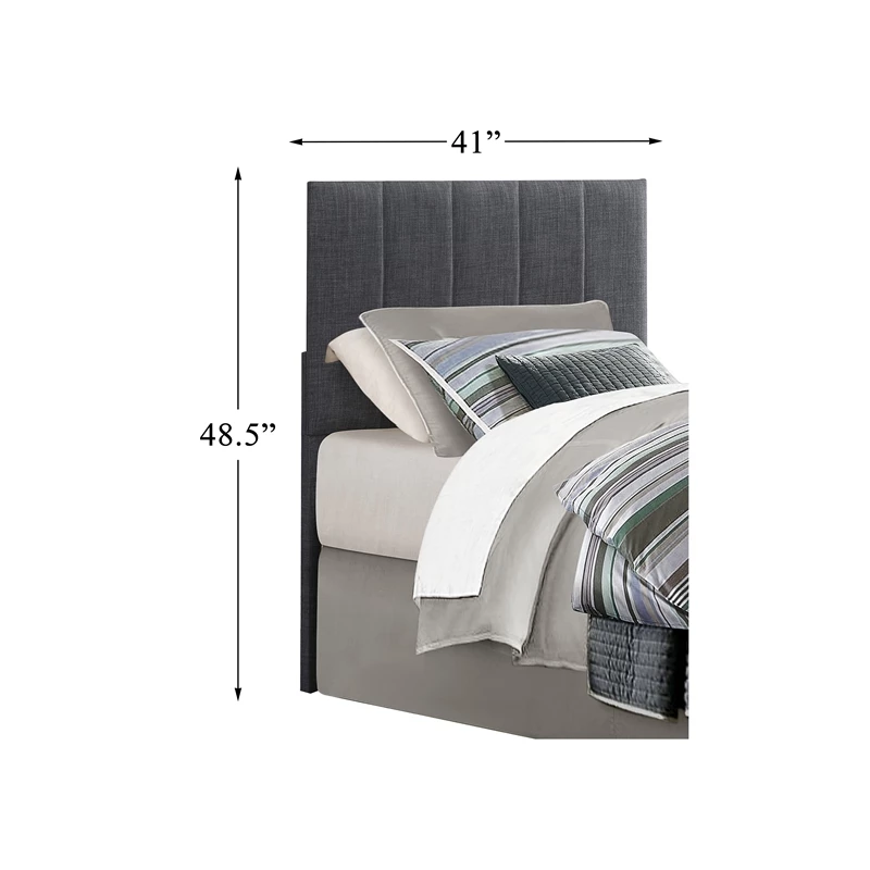 Outlet 😍 Pemberly Row Twin Upholstered Panel Headboard In Gray 👍 - Image 4