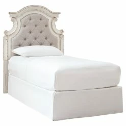 Best Pirce 👍 Bowery Hill Twin Upholstered Panel Headboard In White 🔔