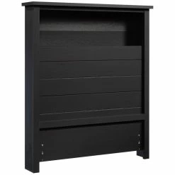 Discount 🥰 Sauder Dawson Trail Twin Wooden Bookcase Headboard In Raven Oak 👍